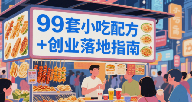 99套小吃配方+创业落地指南-岭南派教程资源网|项目|素材|资料|破解